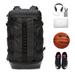 Basketball Backpack with ball compartment School Student Laptop Bookbag Travel Daypack for Soccer Volleyball Football Baseball Helmet Glove Black