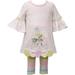 Girls Easter Bunny Egg Hem Capri Set Ivory