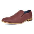 Bruno MARC Mens Comfort Loafers Casual Shoes Suede Leather Slip On Boat Shoes CONSTIANO-8 BURGUNDY Size 12