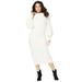 Roaman's Women's Plus Size Turtleneck Sweater Dress