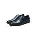 LUXUR Mens Top Solid Color Dress Leather Shoes Business Pointed Toe Anti-Slip Formal Dual Buckle