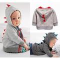 Funny Fashion Baby Boys Cute Dinosaur Hooded Long sleeve Tops Jacket Coat Sweatshirt