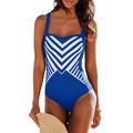 Eyicmarn Womens Swimsuits One Piece Swimsuit for Women Athletic Training Racerback Tummy Control Beachwear Bathing Suits