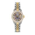 Pre Owned Rolex Datejust 6917 w/ Black Mother Of Pearl Diamond Dial 26mm Ladies Watch (Warranty Included)