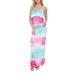 White Mark Women's Tie Dye Overlay Maxi Dress