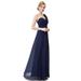 Ever-Pretty Women's Elegant One Shoulder Dresses Prom Gown for Juniors 09768J Navy Blue US17