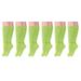 Long Cotton Lightweight Slouch Socks Lemon Green 6 PAIRS Size 9-11