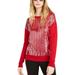 MICHAEL Michael Kors Womens Ribbed Trim Sequined Pullover Sweater