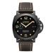 Panerai Men's Luminor 1950 44mm Brown Leather Band Metal Case Automatic Black Dial Analog Watch PAM00661