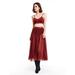 Ever-Pretty Womens Empire Waist See-Through A-Line Dating Long Skirt for Women 01138 Burgundy US10