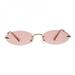 Retro Oval Sunglasses Women Frameless 2019 Gray Red Clear Lens Rimless Sun Glasses For Women Uv400