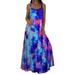 LAPA Women's Floral Printed Maxi Dresses Spaghetti Strap Loose Straight Dress