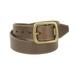 Brown Single Edge Stitched Belt with Antique Brass Bottle Opener Buckle