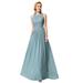 Ever-Pretty Womens Simple Lacey Sleeveless Evening Party Bridesmaid Dresses for Women 07391 Dusty Blue US10