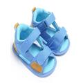 Luxsea Infant Baby Boy Hook-and-Loop Sandals Summer Moccasins Fashion Casual Cotton Anti-Slip Sole Footwear Shoes, 0-18Months