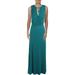 Max Mara Studio Womens Neo Embellished Faux Wrap Maxi Dress