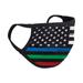 Thin Blue Red Green Line Face Mask - Made in The USA - Hand Made Masks - Blue Lives Matter Firefighter Army Border - Washable - Support Police Fire Officers Military Troops Face Coveringâ€¦