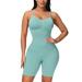 Women Waist Trainer Bodysuit Slim Full Body Shapewear Seamless Round Neck Jumpsuits Tummy Control Tops Yoga Sport Shapewear