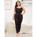 Women's Plus Size Cherry Print Cami Jumpsuit