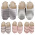 Cyber Monday Clearance Autumn Winter Cotton Slippers Striped Indoor Soft Bottom Non-Slip Slippers For Home Shoes ï¼ŒPink 40-41