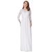 Ever-Pretty Womens Plus Size Long Mother of the Groom Dresses for Women 74123 White US20