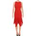 Aidan by Aidan Mattox Womens Crepe/Chiffon Mid-Calf Cocktail Dress