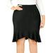 Agnes Orinda Women's Plus Size Party Ruffle Cocktail Glitter Skirts