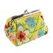 SANWOOD Vintage Floral Print Kiss Clasp Women Mini Pouch Money Bag Wallet Coin Purse