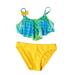 Colisha 2-7Year Baby Kids Girls Bikini Set Swimwear Mermaid Scale Printed Swimming Costumes Children Ruffle Bathing Suit Swimsuit Tankini Sets Beachwear