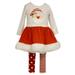 Bonnie Jean Girls Santa Tutu Holiday Legging Set 6-9 months