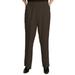 Viviana Women's Plus Size Elastic Waist Pull-On Shaped Fit Dress Pants with Pockets - Chocolate Brown - 24W