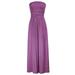 Grace Karin Sexy Women's Summer Strapless Pleated Waist Maxi Dress With Pockets