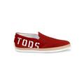 Tod's Logo Suede Slip-On Red Suede Sneakers Espadrille Loafer (5.5 UK / 6.5 US)