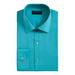 ALFANI Mens Turquoise Pinstripe Point Collar Classic Fit Dress Shirt L 16/16.5- 34/35