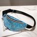 Pudcoco Women Reversible Mermaid Sequins Glitter Waist Bag Fanny Pack Pouch Hip Purse Satchel Laser Bag Waist Packs Belt Holiday Wallet