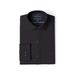 BUTTONED DOWN Men's Classic Fit Spread Collar Solid Pocket Options, Black 17.5" Neck 37" Sleeve