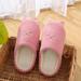 Women's Soft Knit Slippers Cute Small Ear Soft Cotton Slippers Suede Non-slip Cotton Slippers Home Cotton Slippers with Indoor/Outdoor Sole