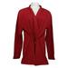 Cuddl Duds Women's Sweater Plus Sz 1X Comfortwear Cascade Wrap Red A381692