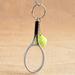 Mini Metal Tennis Racket Handmade Souvenir Cute Tenis Racquet Ball Key Chain Key Sports Chain Car Bike Key Ring Novelty Gift