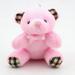 SHIYAO Kids Toys Stuffed Animals Fluffy Bear 8CM Teddy Bear Cute Plush Toys Bag Keychain Car Key Holder (Pink2)