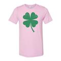 St. Patricks Day Shirt, Shamrock Shirt, Four Leaf Clover, Unisex Fit, Distressed Clover, Clover Shirt, 4 Leaf Clover, Shamrock, St Patricks, Lilac, LARGE