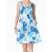 Nine West Womens Printed Sleeveless Casual Dress