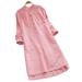 Women Long Shirt Dress Oversize Asymmetrical Tops Blouse Cotton Mini Dress Plus