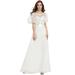 Ever-Pretty Women's Short Sleeve A-line Plus Size Formal Party Dress for Wedding Guest Dress 00691 White US10