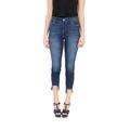 Cello Jeans Women Mid Rise Crop Skinny Jeans with Fray Step Hem 3 Dark Denim