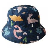 Forzero Summer Baby Cartoon Animal Print Bucket Hats Caps Reversible Sun Headwear