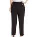 CALVIN KLEIN Womens Black Striped Straight leg Evening Pants Size 20W