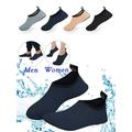 DODOING Barefoot Water Skin Shoes Summer Mesh Water Sports Shoes Unisex Beach Yoga Diving Aqua Socks Non Slip Surfing Swimming Quick-drying Pool Beach Shoes, Black/ Green/ Rose Red/ Blue