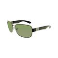 Ray-Ban Men's Polarized RB3522-004/9A-64 Black Aviator Sunglasses