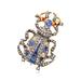 Ross-Simons C. 1940 Vintage Pre-Owned 1.73 ct. t.w. Sapphire and 1.59 ct. t.w. Diamond Bug Pin/Pendant in 14kt Gold Over Sterling